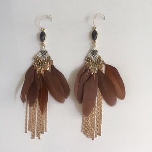 Free People Boho Feather Earrings